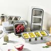Grey Silicone Food Freezer Tray with Lid Soup Cubes - Soup,Sauce,Homemade Meal Prep Freezing Kitchen Storage Containers