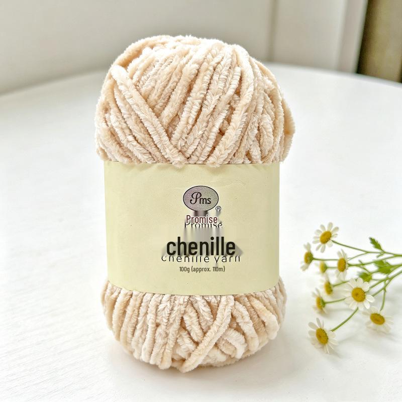 Chenille Golden Velvet Yarn for DIY Scarf, Teddy Bear, Snowdrop Crochet, Slippers