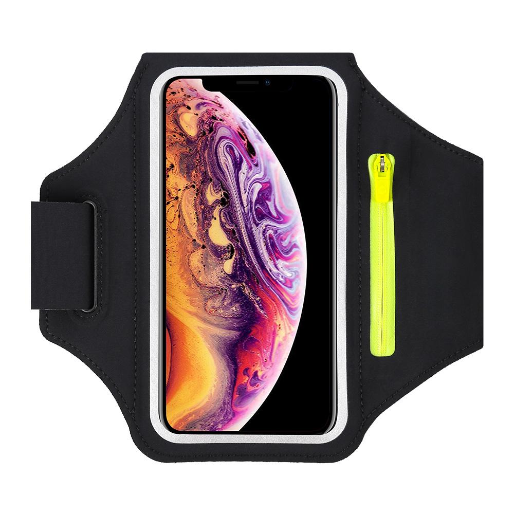 

Наручная повязка для мобильного телефона для бега на открытом воздухе для мужчин и женщин, фитнес-повязка для бега, сумка для упражнений на руку для iPhone 16, 15, 14, 13, 12 Pro Max чёрный