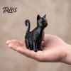 Elegant Black Cat Home Accents 3D Printed Figurines, Multi-purpose Incense Holder Mini Flower Statue Ornament Pot, Desktop Storage Organizer for Decor