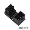 WLGQ ATX 6-pin Standard Reverse Type GPU Power Adapter, ATX Female-Male with 180-degree Angle for Desktop Graphics Cards