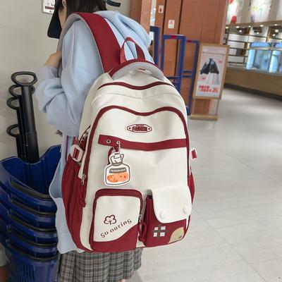 Schoolbag High-value Schoolbag for Women's 1011 Spring New Large-capacity and Lightweight Student Computer Backpack Outdoor Travel Backpack