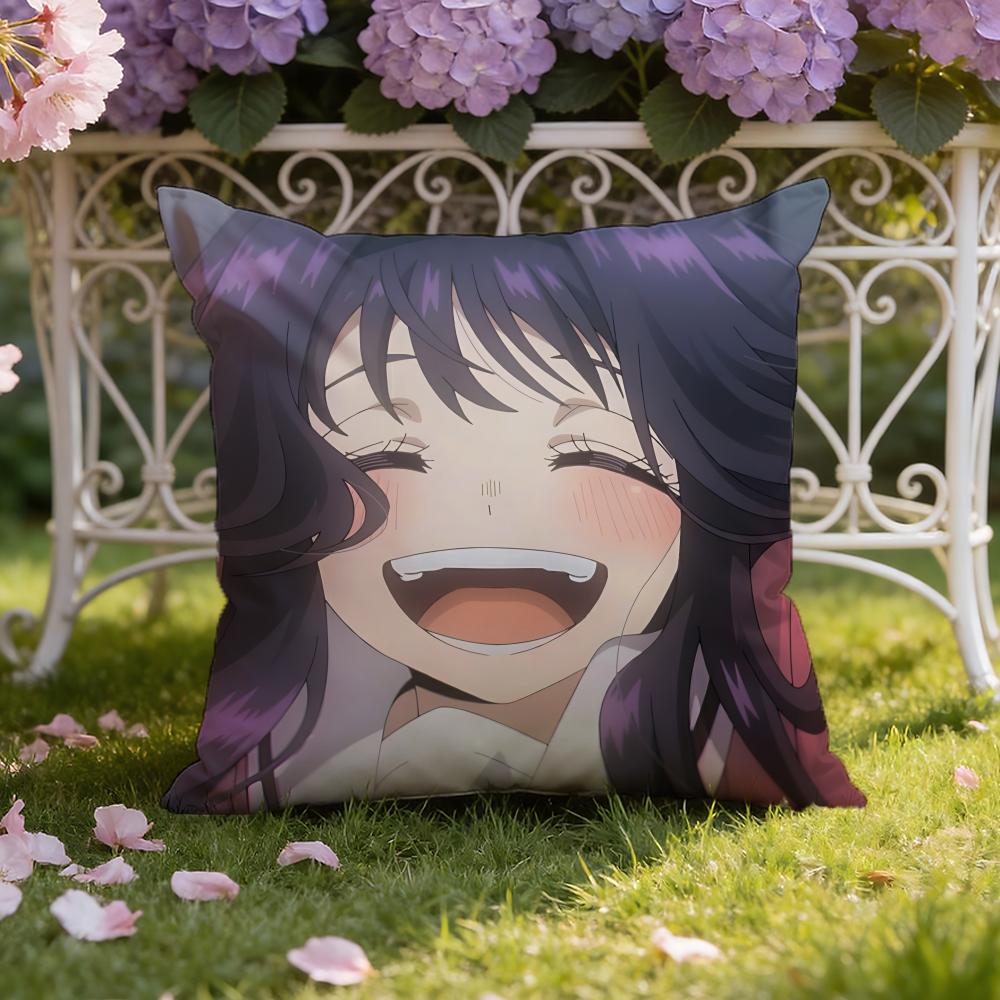 Cute K-Kaoruko W-Waguri Cushion Cover Home & Car Dual-Scene Pillow Cover: Reversible for Premium Comfort