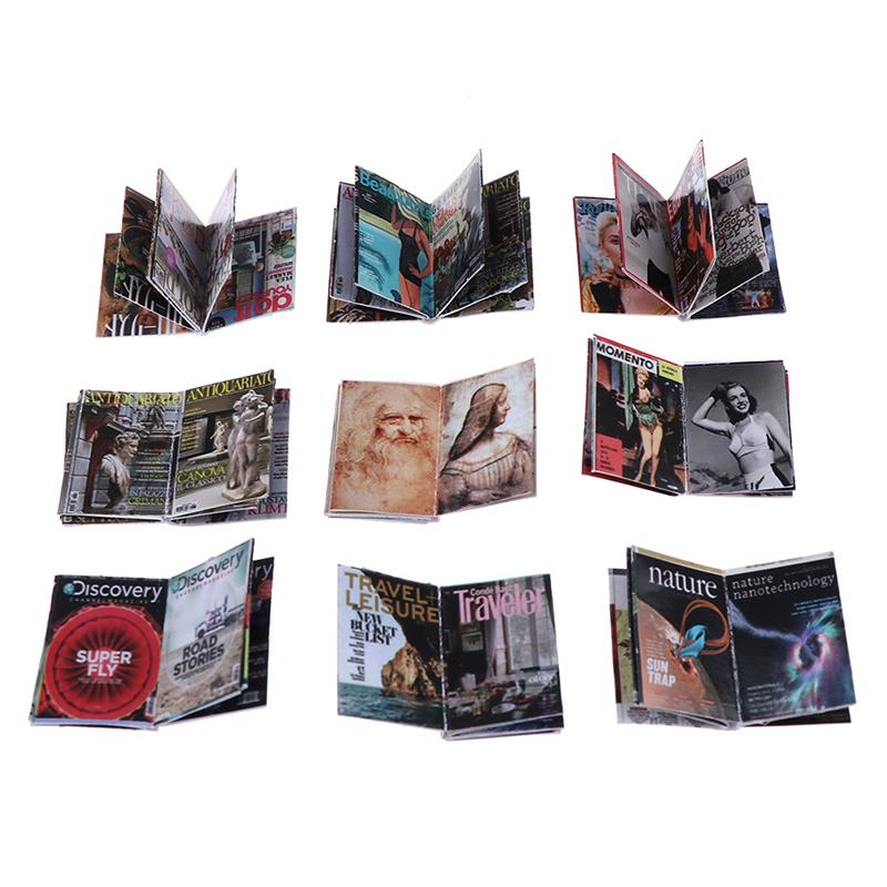 3Pcs/Set 1:12 Dollhouse Miniature Book Mini Magazine Model Accessories Toys
