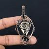 Golden Apache Pyrite Gemstone Pure Copper Wire Wrapped Handmade Pendant Jewelry