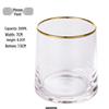 Elegant Gold Rim Glass Drinking Tumbler