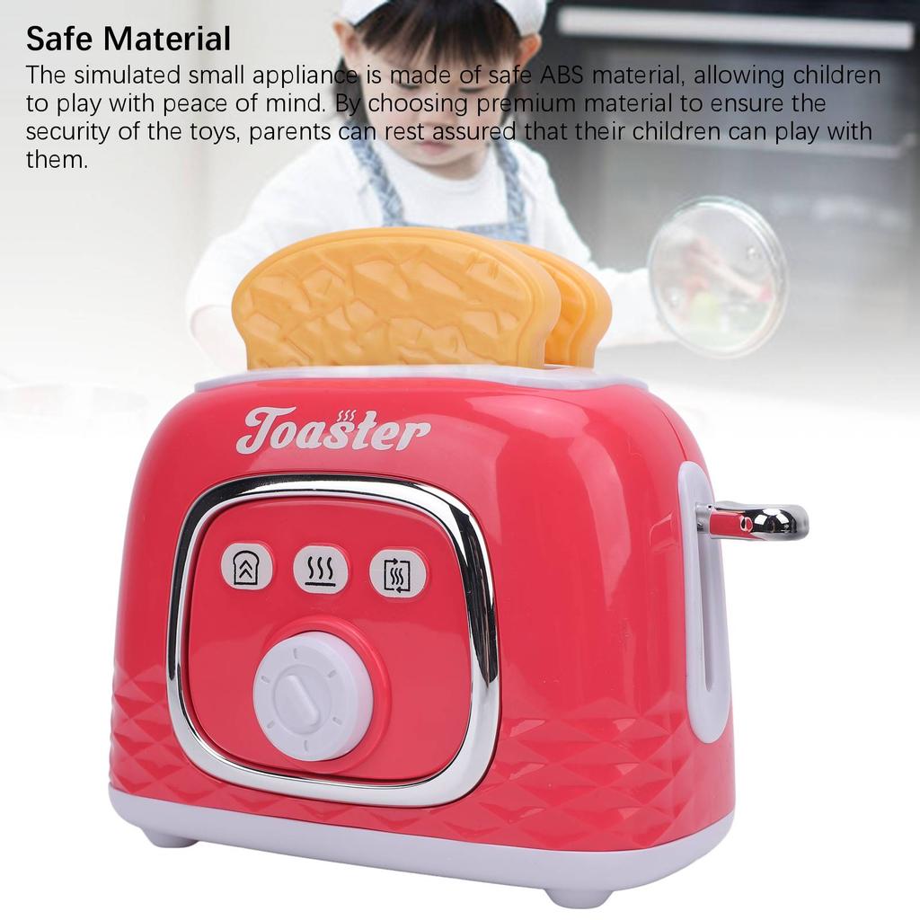 Bread Maker Toy Simulation Kids Play Toaster Pretend Play Kitchen Appliance for Children