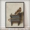 Goldfinch Oranges Light Toned Vase Plant Floral Posters and Prints Canvas Painting Wall Art Pictures Room Modern Travel Decor