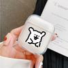 Earphone Case for AirPods 4 Pro3 Transparent Dog Puppy Cases for AirPods Pro2 3 4 1/2 Soft Silicone Protective Cover Box Cover