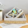 Woven Storage Bin Large Capacity Organiser Basket For Toy Cosmetics Jewelry Book Small Items Living Room Bedroom Dresser