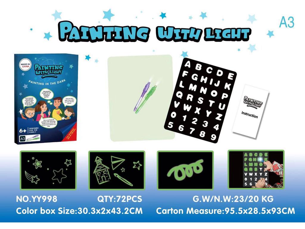 Magic Glow Doodle Board: Children's Fluorescent Drawing & Writing