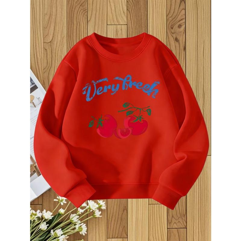 European Size unisex Round Neck Hoodie Fashion Print Versatile Top