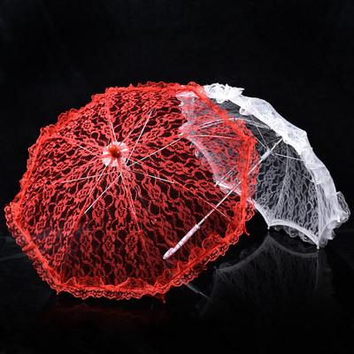 1PC regalo ombrello in pizzo fotografia puntello palcoscenico spettacolo fatto a mano decorazione sposa