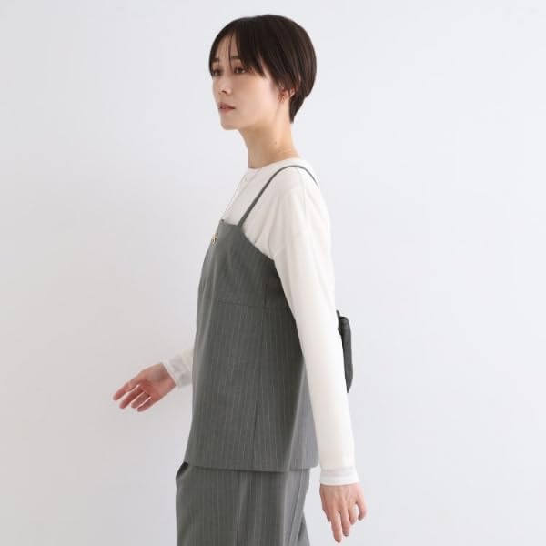 INDIVI Tank Camisole Top 12789008 Gray Size 38 Top/Camisole [Washable/Set-Up Available] Wool-Like Women's (312) (M)