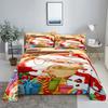 Christmas 0.9/1.2/1.5/1.8/2.0m Digital Printing Polyester Bed Flat Sheet With Pillowcase Print Bedding Set
