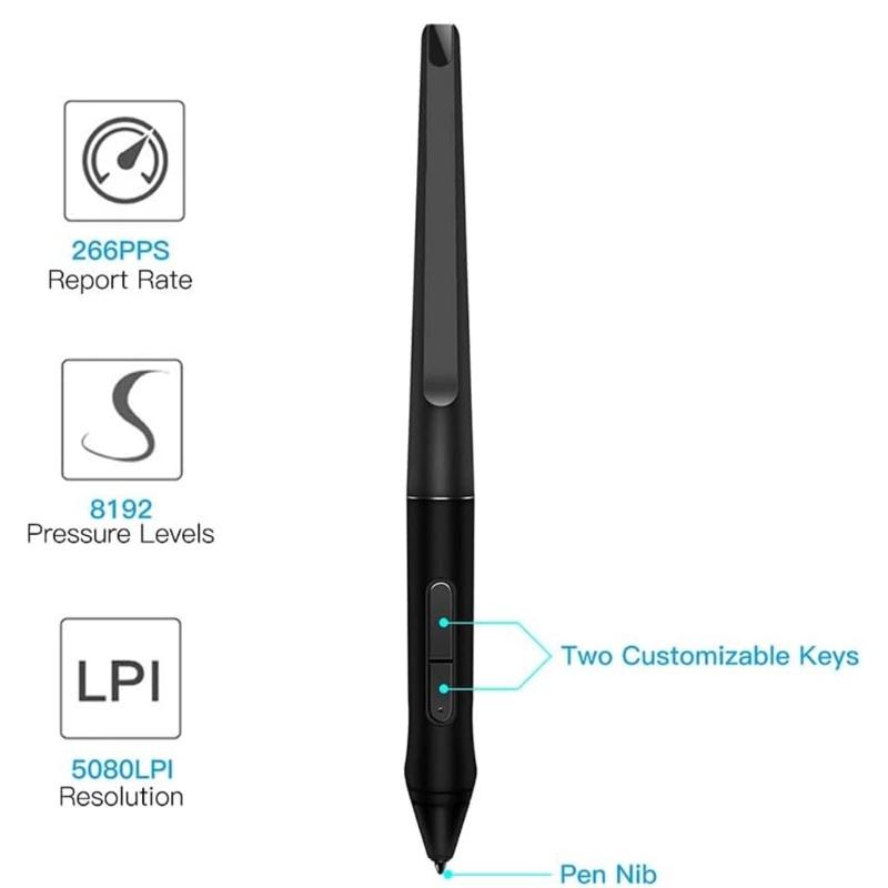 Penna Stilo Ergonomica PW500 per Tablet KAMVASPro22 per Migliorare il Controllo Artistico Penna Stilo per Illustratori Professionisti