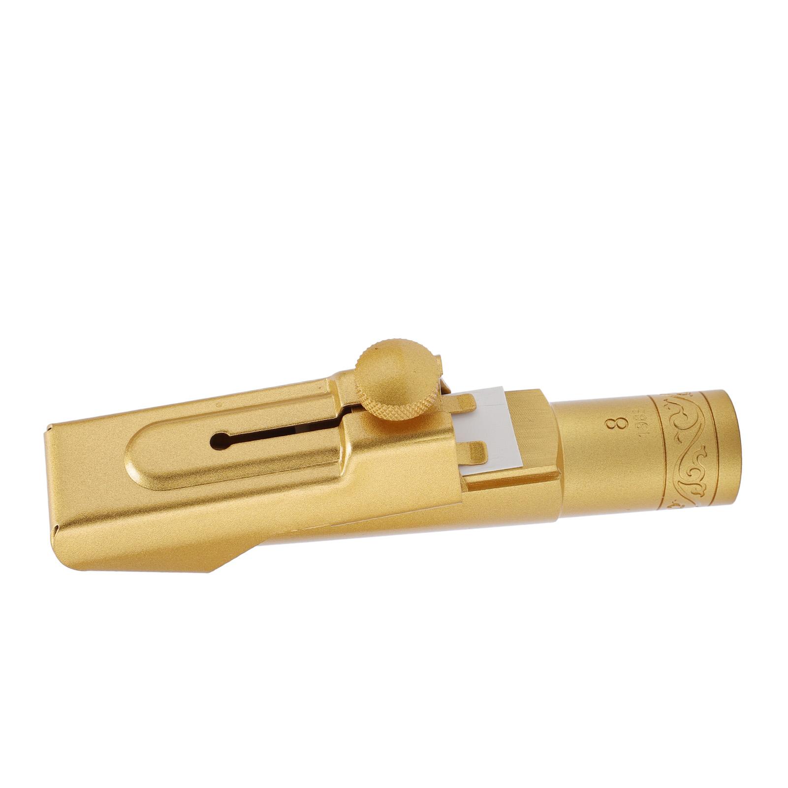 

Alto Saxophone Mouthpiece with Cap Metal Brass for Professionals Beginners Sax Replacement Parts Accessories 8C