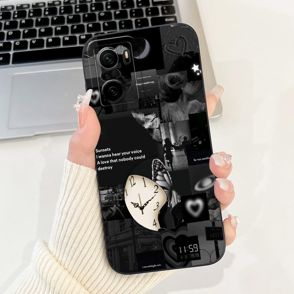 For Xiaomi Poco F3 Case Silicone Cute Cat Fashion Butterfly Flowers Love Funny Painted Phone Case M2012K11AG