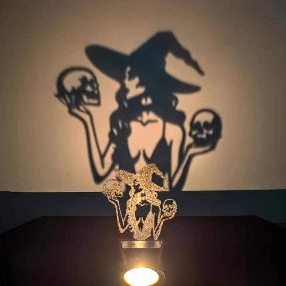 Funny Candle Holder Table Decoration Innovative Halloween Projection Candle Stand For Bedroom Home Decor Shaow-Candle Ornament