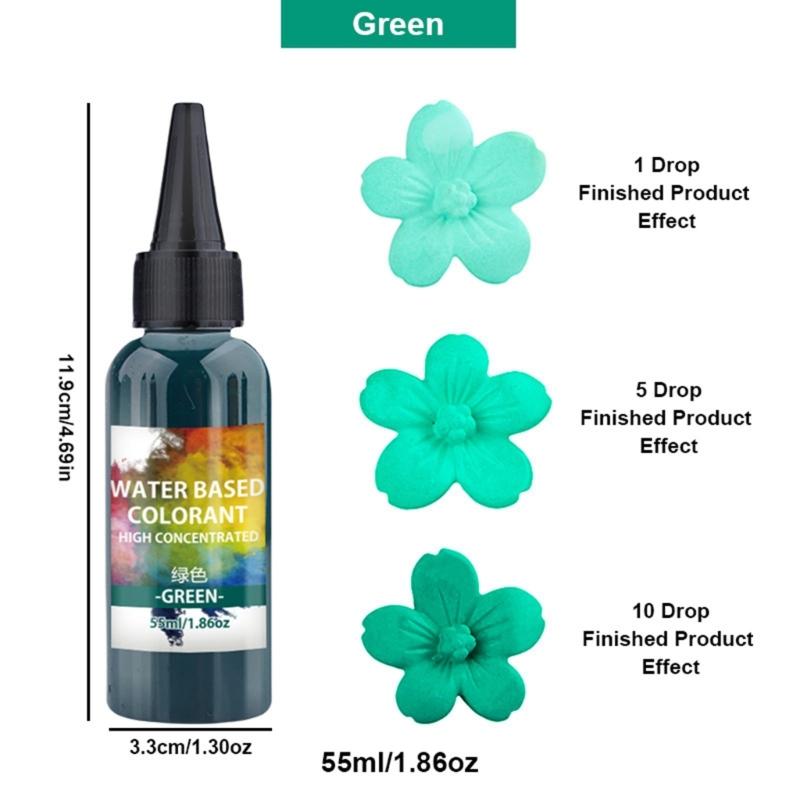 55ml Water Soluble Resin Dye for Craft Safe Colorant for Plaster Cement Vibranting Long Time Use Pigment