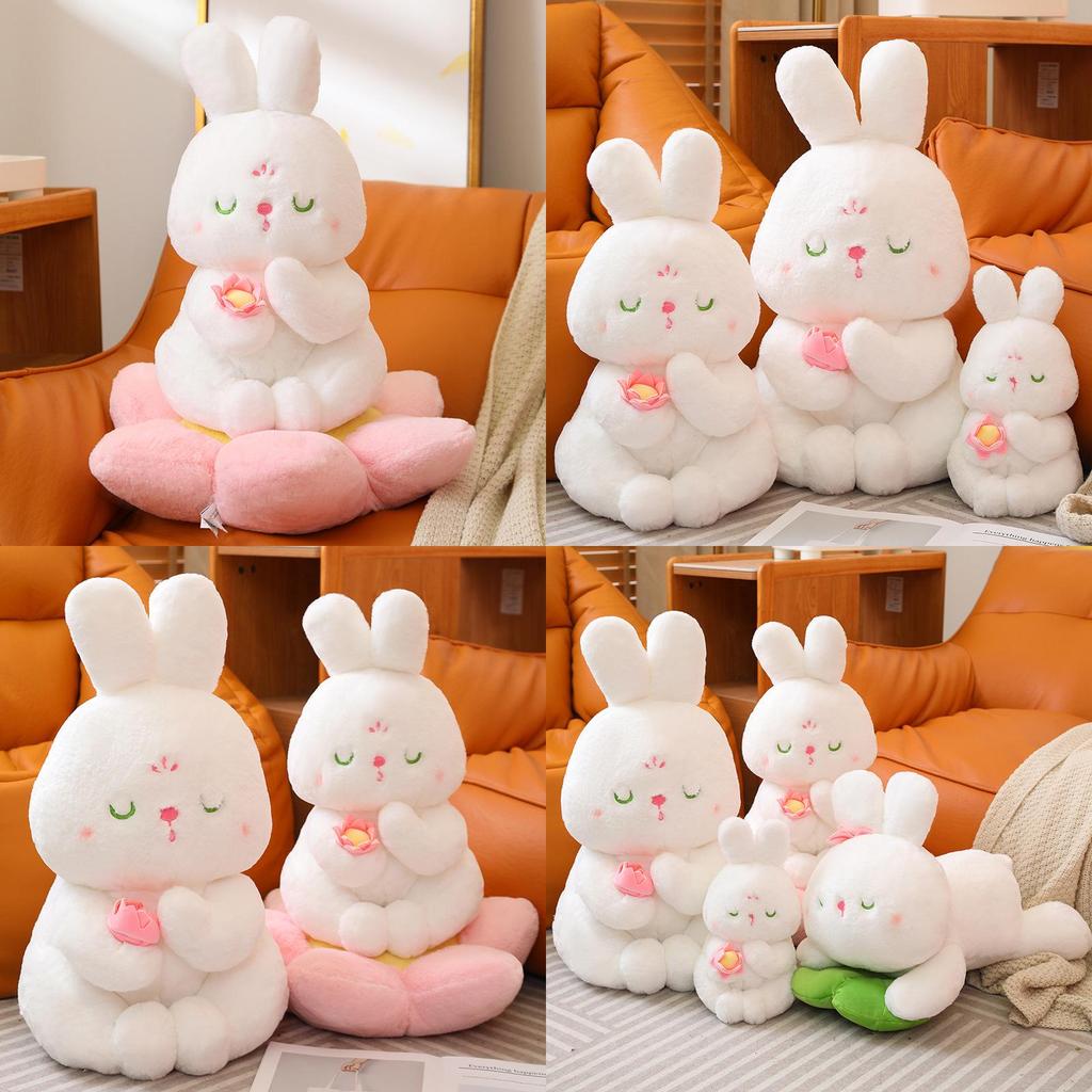 New Bunny Plush Toy Doll Soft And Fluffy Lotus Seat Cushion Sitting Rabbit Ideal Gift For Kids Bunny Plush)