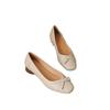 Chaussures françaises en cuir souple à bout carré, semelle souple, ouverture peu profonde, nouvelle collection printemps-été, chaussures à enfiler, chaussures à petit talon