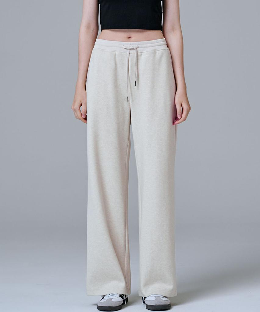 MALOUPE 2302 Knit Corduroy Elastic Pants (Cream)