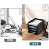 RAIN QUEEN A4 Letter Tray, Black, 4-Tier Vertical Desktop Storage Rack, Document Shelf, Small Item Storage, Desk Tray, File Storage, Newspapers,
