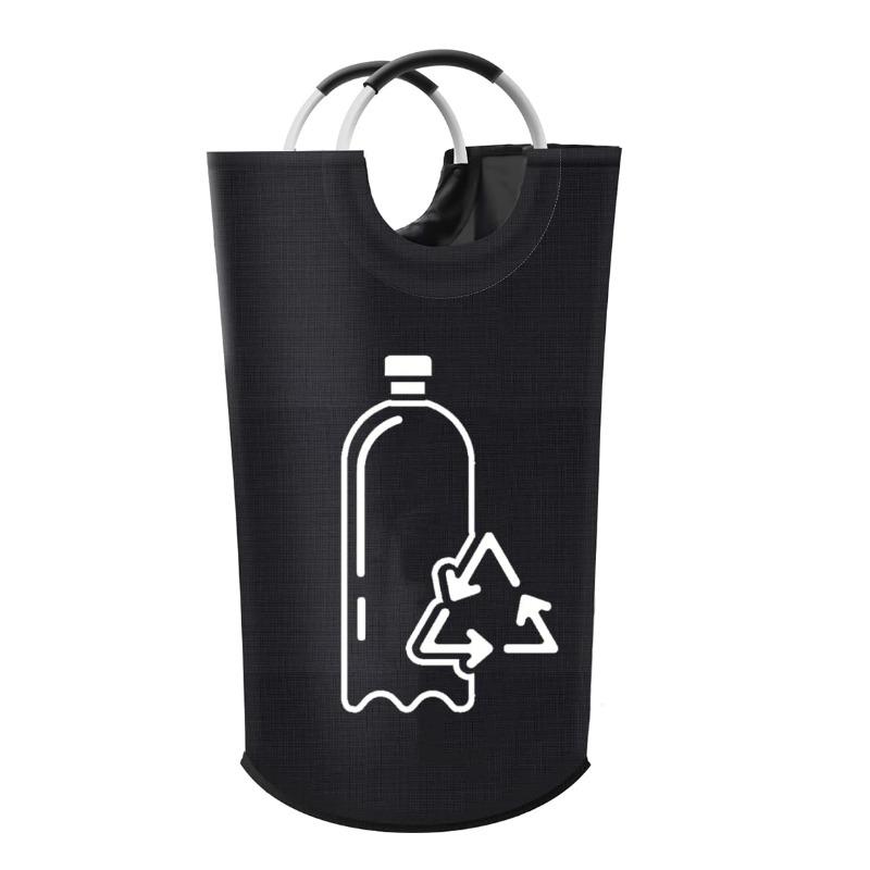 1/2/3Pcs 82L Folding Bottle Storage Basket, Kitchen Waste Bottle Recycling Bag with Soft Handles, Portable Wastewater Bottle Collector
