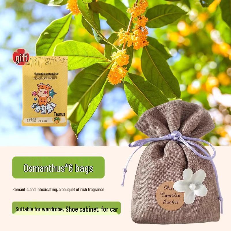 Osmanthus Scented Sachet: Four Seasons Deodorizer for Wardrobe & Car Interior Decor