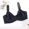 Women French Popular Sexy Bras Full Cup Bow Thin Uplift Bra Print Daily with Wire 3 Hooks Comfortable Lingerie