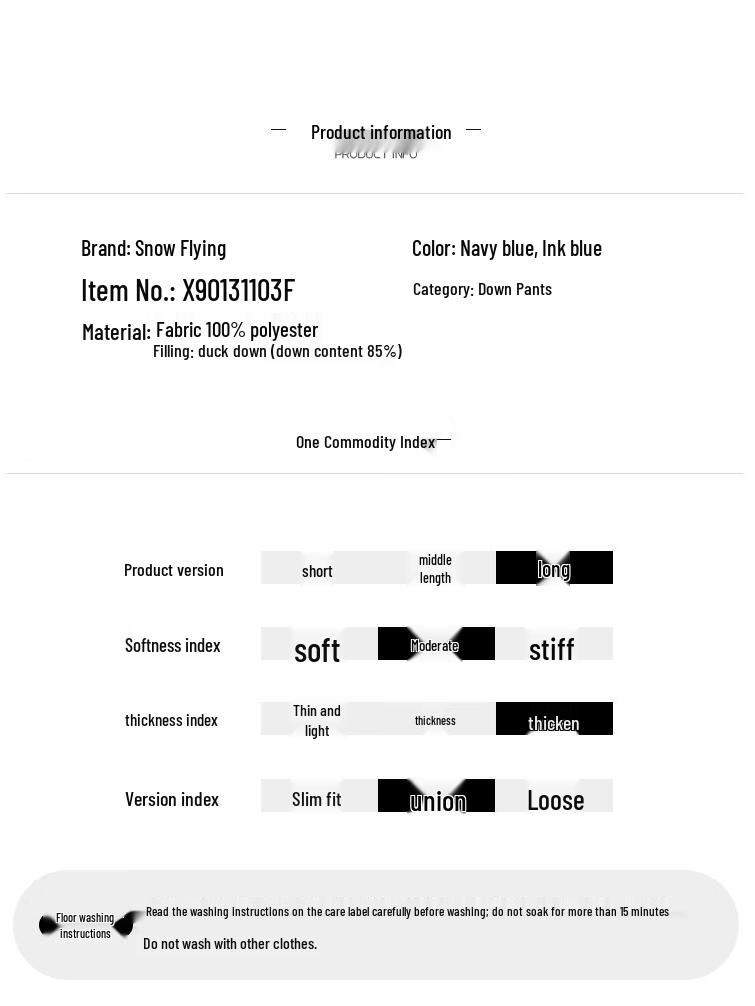 SNOWFLYING Men's Thermal Down Pants with Knee Protection