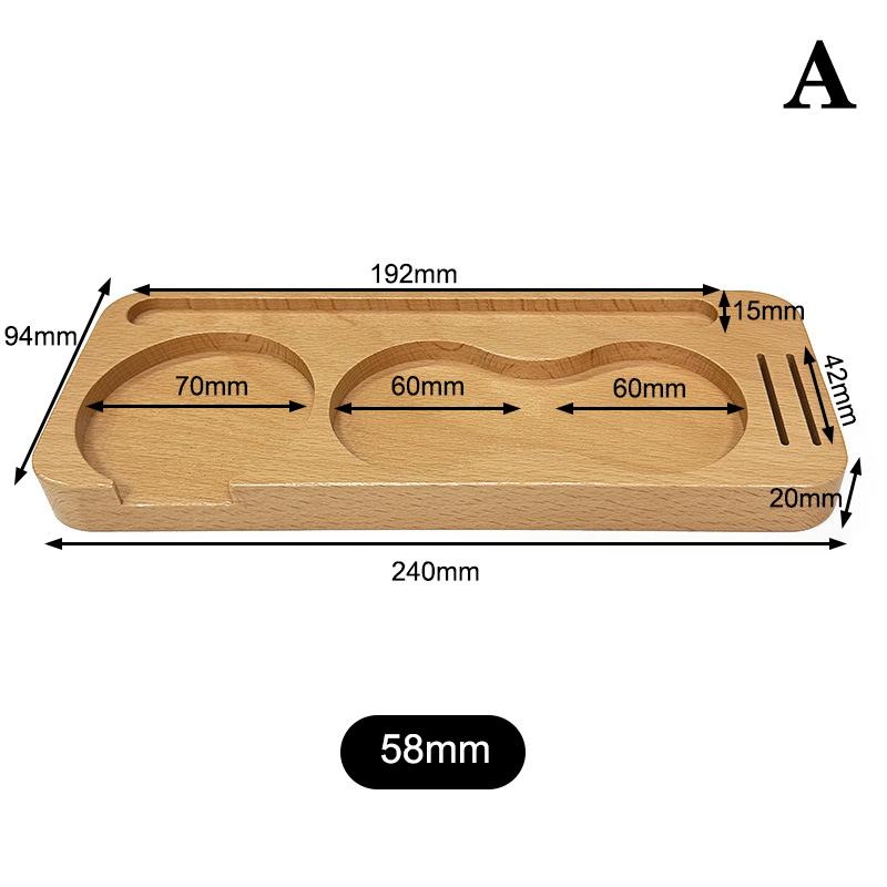1PC Beechwood/Sapele Coffee Tamper Station Portafilter Holder Rack Stand For 51MM 58MM Espresso Accessories Barista Support Base