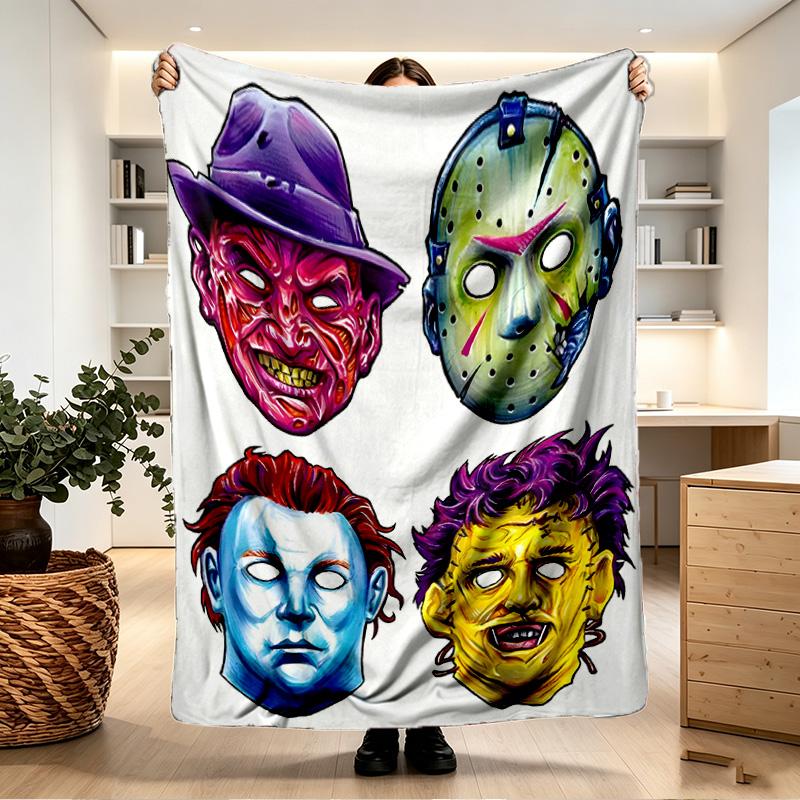 Friday the 13th Print Blanket - Soft & Comfortable, for Bedroom, Travel, Sofa, Home Decoration - Birthday Christmas Gift for Friend