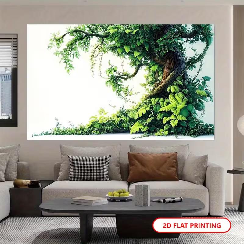 2D Lush Forest Tree Backdrop Tropical Plant Greenery Photo Booth Banner