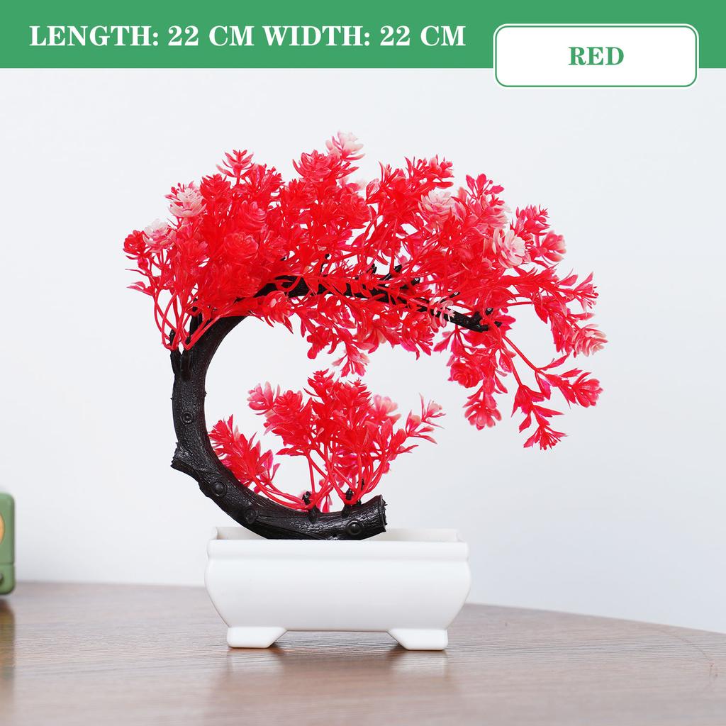 Künstliche Pflanzen Bonsai Kleiner Baum Topf Kunstpflanze Blumen Topfpflanzen Ornamente für Zuhause Zimmer Hotel Garten Tisch Offizielle Dekoration