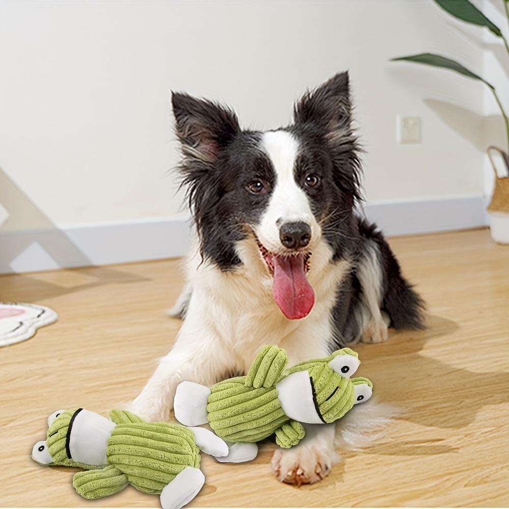 1pc Durable Squeaky Plush Frog Dog Toy Interactive Chew Toy for Medium Breeds, Christmas, New Year, Birthday, Pets Gifts