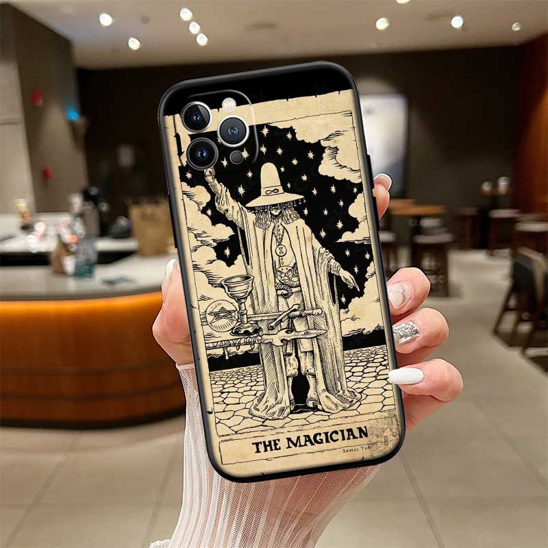 NH48 Witch Divination Tarot Moon Phone Case for OPPO A40 A60 A80 A15 A16 A16K A12 A17 A17K A54 A54S A53 A53S A55 A56 A57 A98 F23