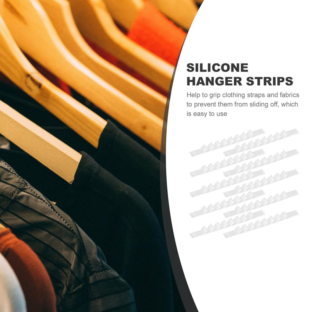 50 stuks Siliconen Kledinghanger Anti-slip Strips Kleefstrips voor Kledinghangers Hout Plastic Antislip Kastaccessoires