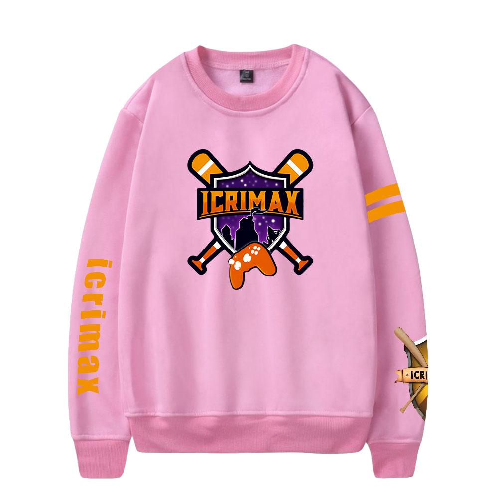 Men's Icrimax Print Hoodies Round Neck Hooded Sweatshirts Man Pullover Male Top Streetwear Outdoor Tracksuit