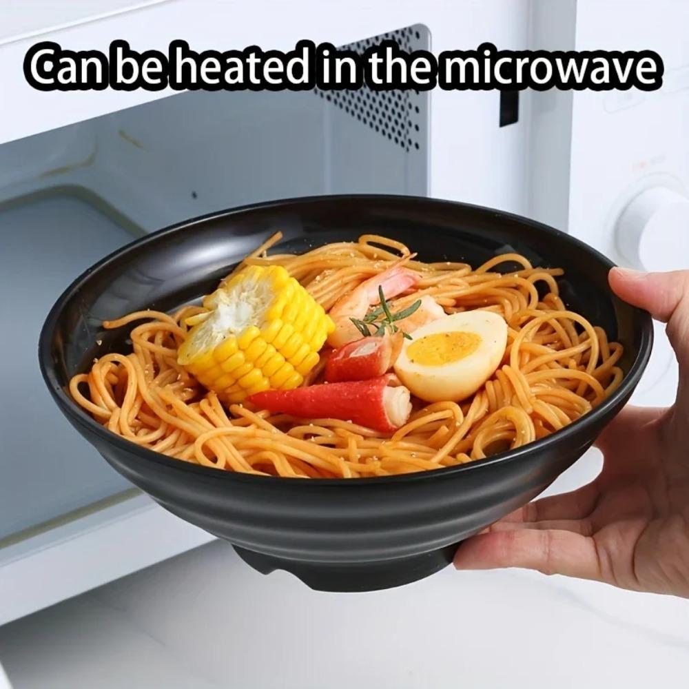 Pogrubiona Plastikowa Miska do Ramenu Antypoślizgowa Miska do Sałatek Jednolity Kolor Idealna do Kuchni Restauracji Miska na Makaron Lamian(NIE CERAMICZNY)