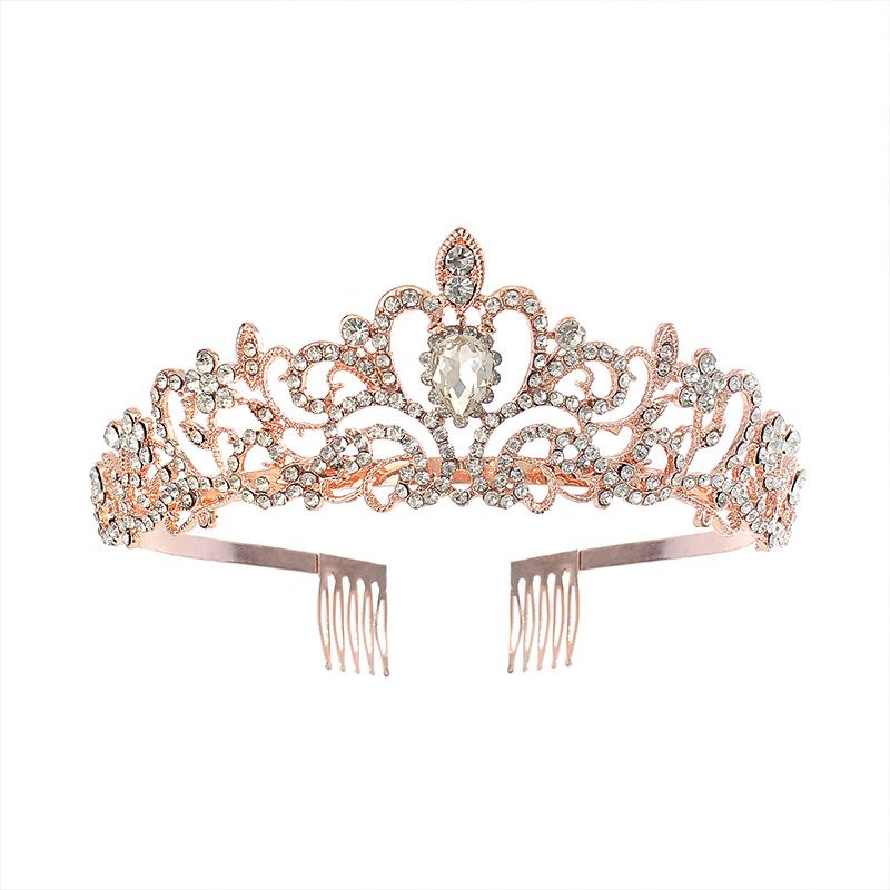 

Европейско-американская свадебная тиара с горным хрусталем - Свадебные украшения, Топперы для торта, Детская корона на день рождения