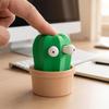 3D Printed Bulging Eye Cactus Statue Squeeze Toy Funny Desktop Ornament Novelty Stress Relief Figurine with Pot Base