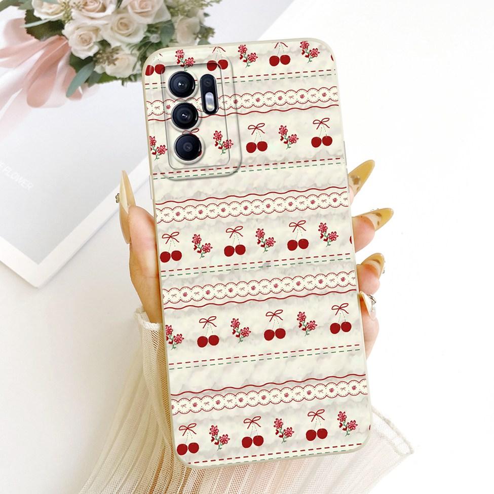 For Oppo Reno6 4G Case Cute Fashion Cartoon Funny Painted Silicone Phone Casing For Oppo Reno 6 4G CPH2235 Cover
