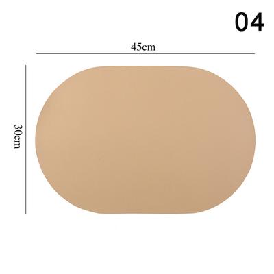 Leather Placemat Oval Oil-Proof Table Mat Home Dining Kitchen Table Placemat Design Dining Waterproof Heat Resistant Home Decor