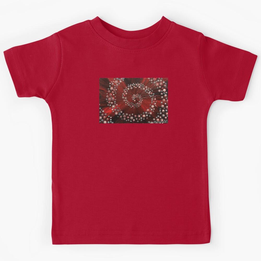 Spiral Bubble Red Kids T-Shirt 130
