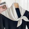 Chessboard Plaid 71CM Cotton and Linen Silk Scarf Small Square Scarf Women's Spring and Autumn Summer Thin Scarf Scarf Linen Headscarf Belt