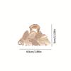 Exquisite Cat's Eye Stone Leaf-Shaped Small Hair Claw Clip for Back-of-Head Updo, Elegant Half-Up Hairstyle Hairpin, High-End Hair Accessory