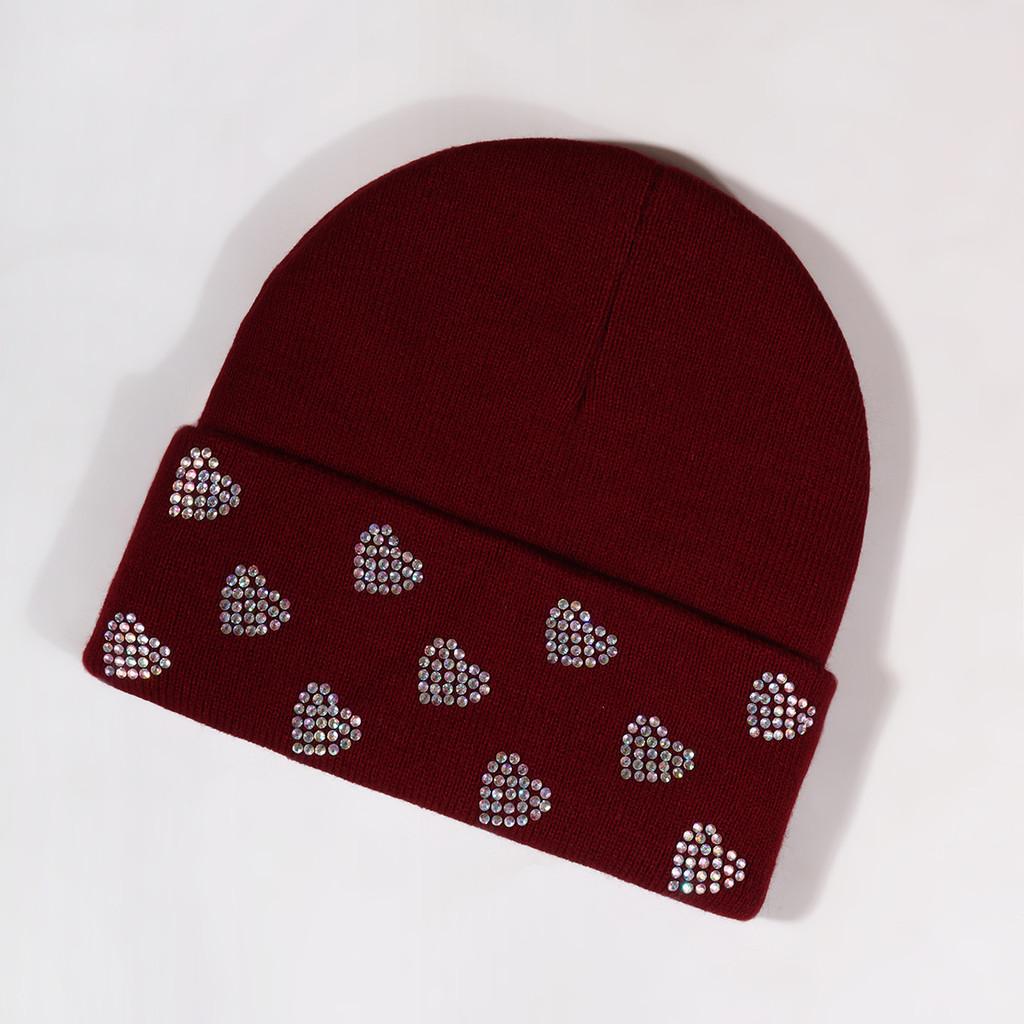 Fashionable Heart Shaped Design Beanie With Insulation For Outdoor Sports