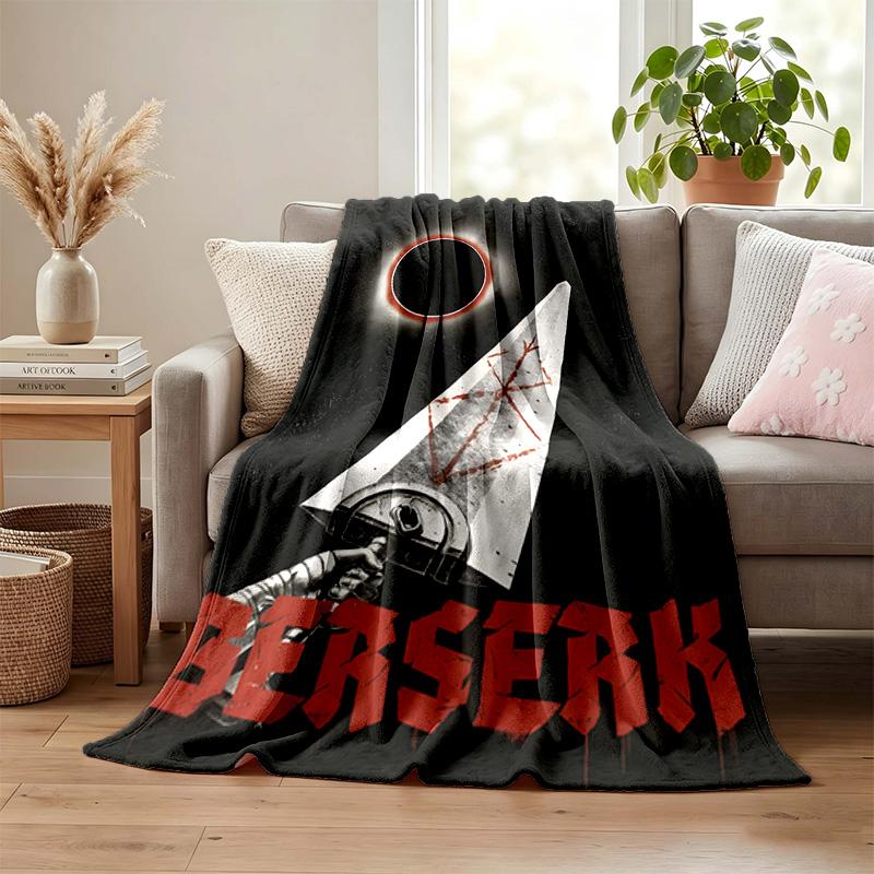 Berserk Deken Flanellen Deken Zacht Gezellig Pluche Plaid voor Bank Bed Lichtgewicht Woondecoratie